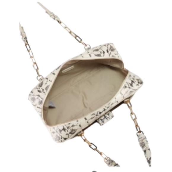 Versace Collection Chain Handle Snake Embossed Leather Shoulder Bag, NWT $700 - Picture 3 of 16